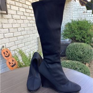 Gabriella Rocha Black Wedge Heel Boot